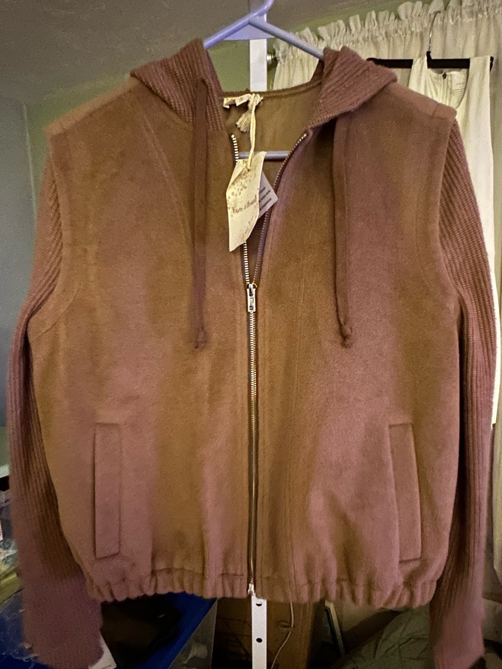 Hem & Thread Light Jacket in a camel color